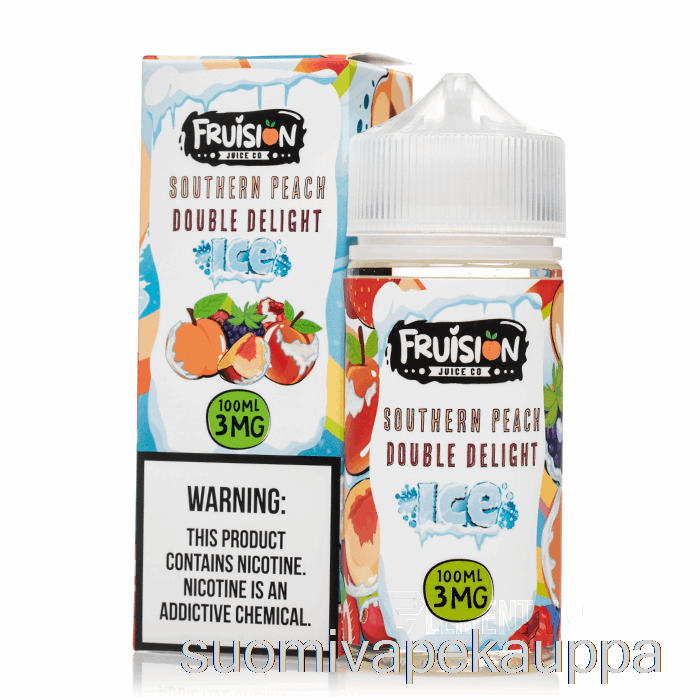 Vape Suomi Jääkylmä Eteläpersikka Double Delight - Fruision Mehu Co - 100ml 3mg